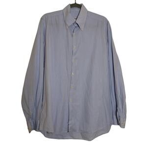 Piattelli Barneys New York Blue Striped Cotton Shirt